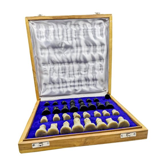 Handmade Folding Wooden Bone Chess Board (10inch) - Picture 4 of 4